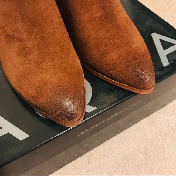 NWB✨AQUA|Women's Dante Pointed Toe Leather Booties - Picture 6 of 8